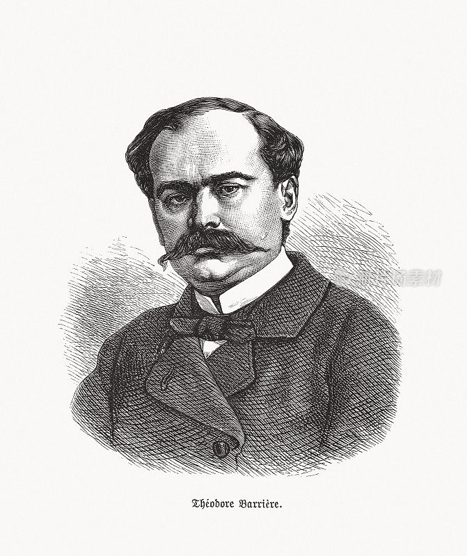 Théodore Barrière(1821/23-1877)，法国剧作家，木刻，1893年出版
